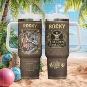 Rocky Balboa 50th Anniversary Italian Stallion 40oz Tumbler with Handle