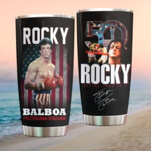 Rocky Balboa “The Italian Stallion” 50 Years Anniversary Tumbler with Signature