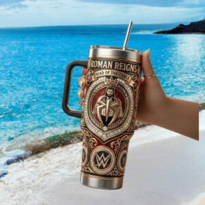 Roman Reigns Head of the Table 3D Ornate WWE Wrestling Tumbler Design