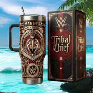 Roman Reigns Tribal Chief 3D Embossed 40oz Tumbler with Handle