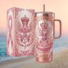 TWICE World Tour 2026 K Pop 40oz Tumbler with Handle, 3D Embossed Gold & Blue Design TWICE World Tour 2026 K Pop 40oz Tumbler with Handle, 3D Embossed Gold & Blue Design