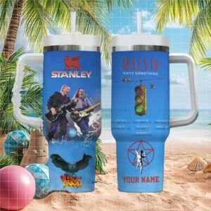 Rush Rock Band Live Concert Art Personalized 40oz Tumbler with Handle