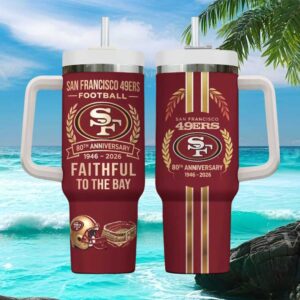 San Francisco 49ers 80th Anniversary (1946 2026) Faithful to the Bay Tumbler