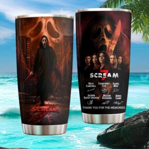Scream 7 Final Girls Cast Signatures Ghostface Tribute Tumbler