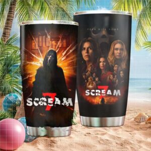 Scream VII Ghostface Cinematic Horror Poster Stainless Steel Insulated Tumbler