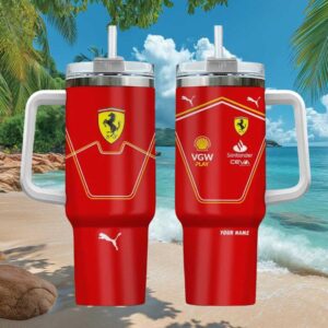 Scuderia Ferrari F1 Racing Personalized 40oz Tumbler Rosso Corsa Red