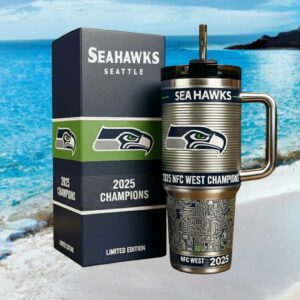 Seattle Seahawks 2025 NFC West Champions Limited Edition 40oz Tumbler