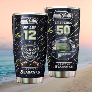 Seattle Seahawks Celebrating 50 Years CenturyLink Field Graphic Tumbler