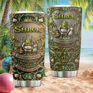 Shrek 25th Anniversary 2001 2026 Ogres Are Like Onions Commemorative Tumbler