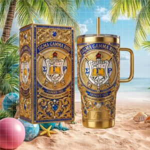 Sigma Gamma Rho Sorority Custom Gold Jeweled 1922 Founders Tumbler