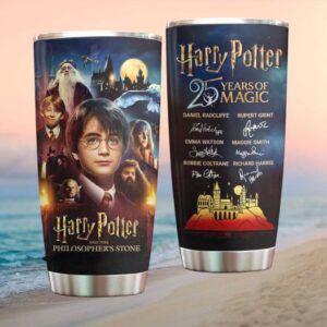 Sorcerer's Stone Movie Cast Anniversary Tumbler with Full Signature Set
