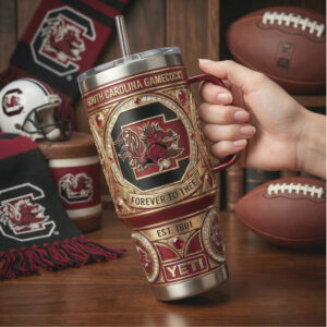 South Carolina Gamecocks Custom 40oz Tumbler Forever To Thee Sandstorm Edition