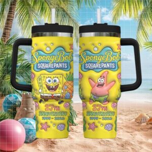 SpongeBob SquarePants 27th Anniversary 40oz Handle Tumbler with Straw