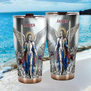 St. Michael the Archangel Personalized Tumbler Guardian Angel Religious Gift