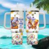 “We Are Never Too Old For Piglet” Pink Floral Pattern 40oz Travel Tumbler “We Are Never Too Old For Piglet” Pink Floral Pattern 40oz Travel Tumbler