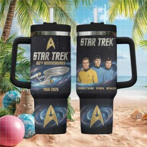 Star Trek 60th Anniversary 1966 2026 Original Trio Tumbler Design