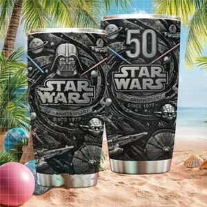 Star Wars 50th Anniversary Darth Vader & Yoda Metallic Finish Tumbler