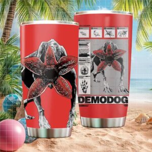 Stranger Things Demodog Anatomy Cycle Red Silhouette Travel Tumbler