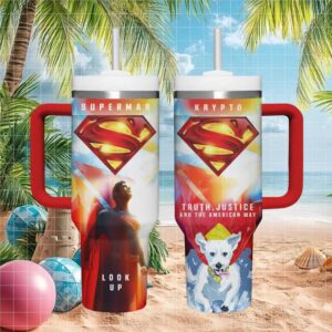 Superman & Krypto “Truth Justice and the American Way” 40oz Hero Tumbler