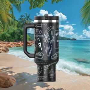 Supernatural TV Series Tribute “Wayward Son” Symbols Black Travel Tumbler