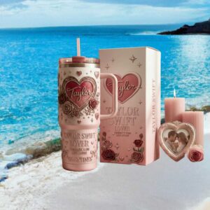 Taylor Swift Lover Inspired Valentine's Day 40oz Tumbler with Handle and Gift Box