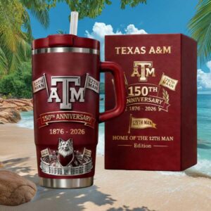 Texas A&M 150th Anniversary Home of the 12th Man 40oz Tumbler