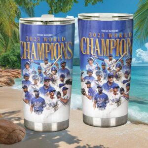 Texas Rangers 2023 World Series Champions Commemorative Tumbler