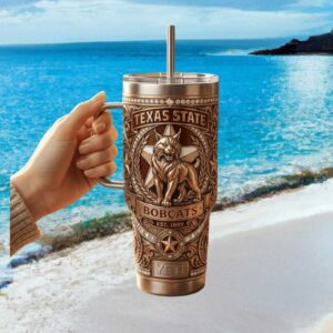 Texas State Bobcats NCAA Est 1899 Luxury Embossed Style Tumbler Wrap