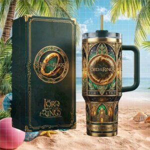 The Lord of the Rings One Ring Elven Aesthetic 40oz Insulated Tumbler