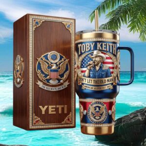 Toby Keith American Soldier Don't Let The Old Man In Tribute 40oz Tumbler