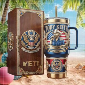 Toby Keith American Soldier Red White and Blue 40oz Tumbler