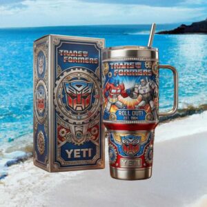 Transformers Optimus Prime vs Megatron 3D Gear Design YETI Tumbler