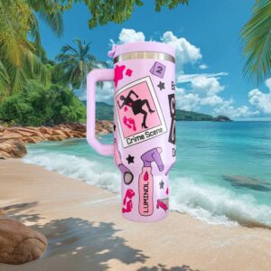True Crime & Chill Luminol Crime Scene Aesthetic 40oz Tumbler