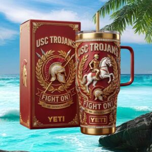 USC Trojans Fight On Southern California Gold Luxury Yeti Tumbler