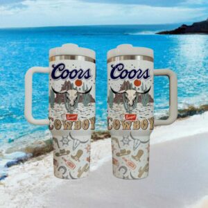 Vintage Coors Banquet Cowboy Western 3D Graphic Design