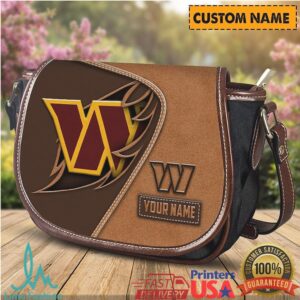 Washington Commanders Personalized Name Leather Saddle Bag