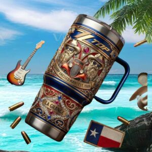 ZZ Top Sharp Dressed Man Tribute 3D Embossed Custom Tumbler