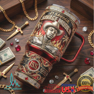 21 Savage Savage Mode II Hip Hop Jewelry Style 40oz Tumbler