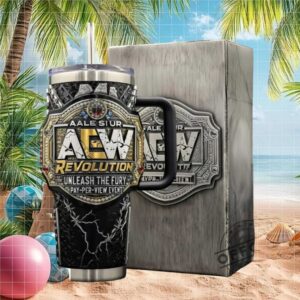 AEW Revolution “Unleash The Fury” Championship Belt 3D Tumbler