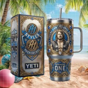 AJ Styles WWE “The Phenomenal One” Wrestling Fan Collector Tumbler