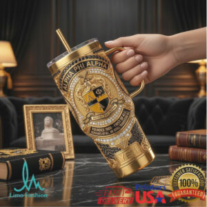 Alpha Phi Alpha Fraternity Gold & Diamond Luxury 3D 40oz Tumbler