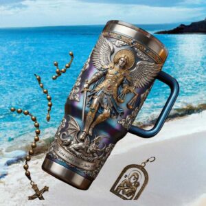 Archangel Michael The Lord Rebuke You Religious Saint Michael Tumbler