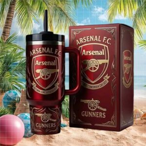 Arsenal F.C. Gunners Victoria Concordia Crescit Insulated Tumbler with Box