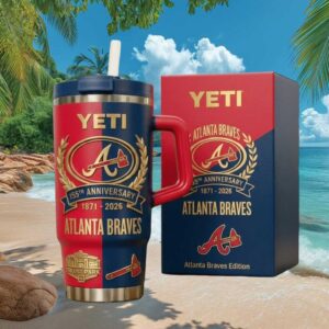 Atlanta Braves 155th Anniversary 1871 2026 YETI Edition 40oz Tumbler with Handle
