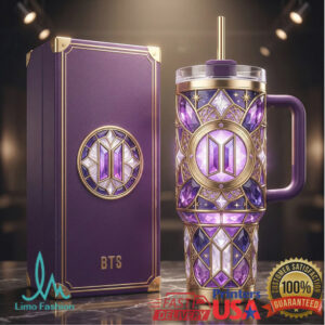 BTS Army Purple Diamond 40oz Tumbler Design, K Pop Fan Luxury Jewel Tumbler Wrap