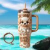 Depeche Mode Rose & Vinyl Record Inspired Custom 40oz Tumbler with Handle Depeche Mode Rose & Vinyl Record Inspired Custom 40oz Tumbler with Handle