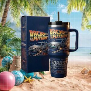 Back to the Future DeLorean 88MPH Time Machine 40oz Tumbler Set