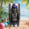 Personalized Pittsburgh Steelers Skull Middle Finger Stainless Steel Tumbler Personalized Pittsburgh Steelers Skull Middle Finger Stainless Steel Tumbler