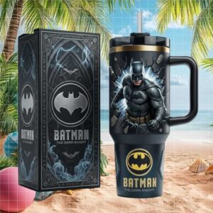 Batman The Dark Knight DC Comics Collector Edition Matte Black Insulated Tumbler