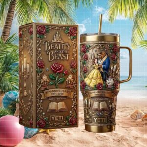 Beauty and the Beast 35th Anniversary Tale as Old as Time Yeti Tumbler